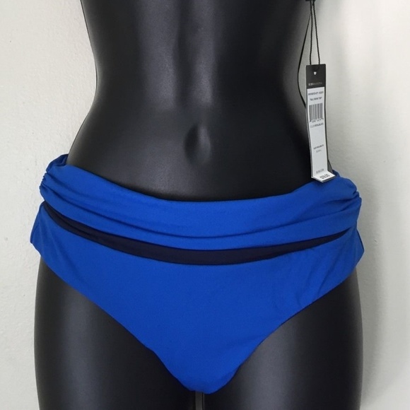 BCBG BIKINI SWIMSUIT REVERSIBLE NAVY BLUE - Picture 4 of 8